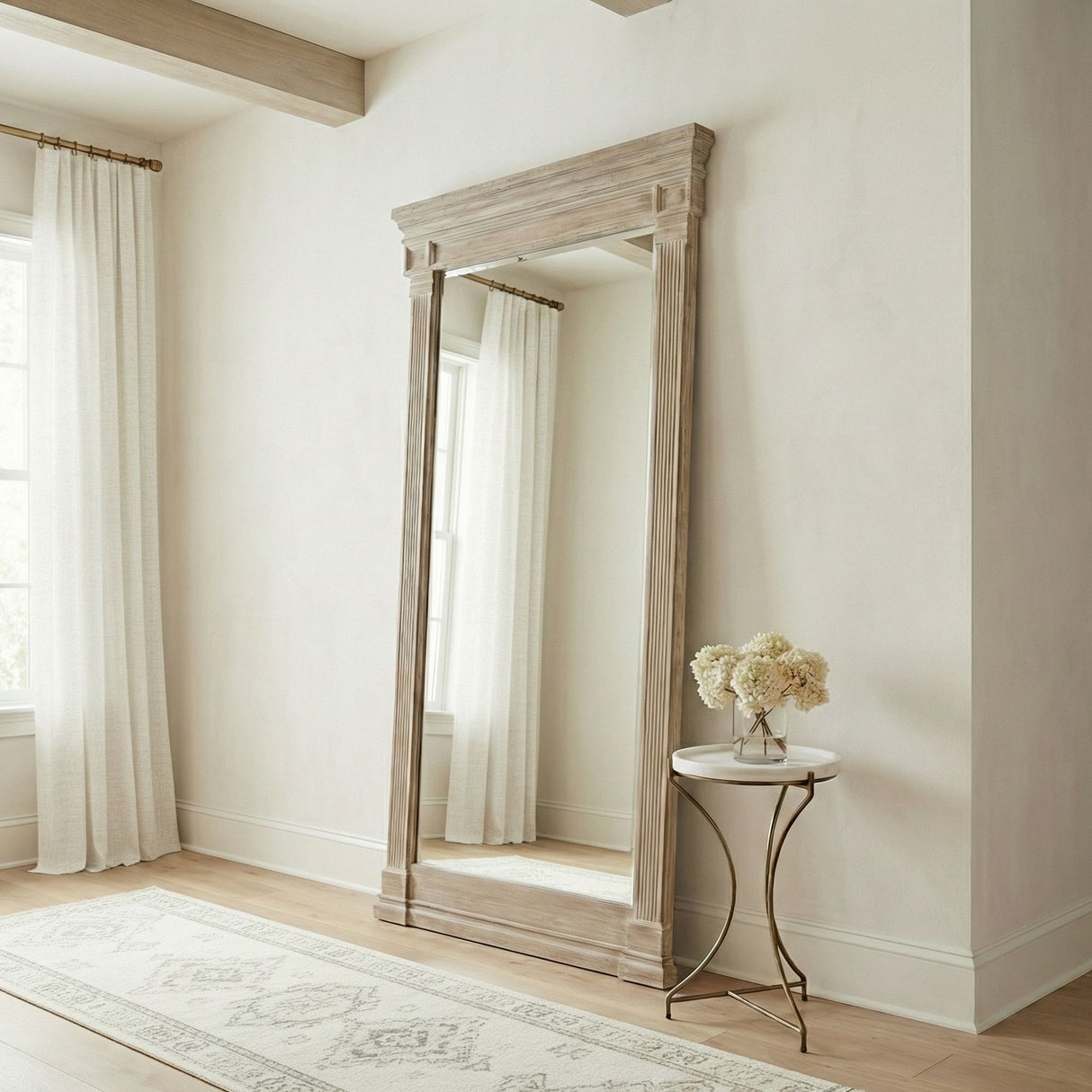 Ione - Floor Mirror - Light Brown