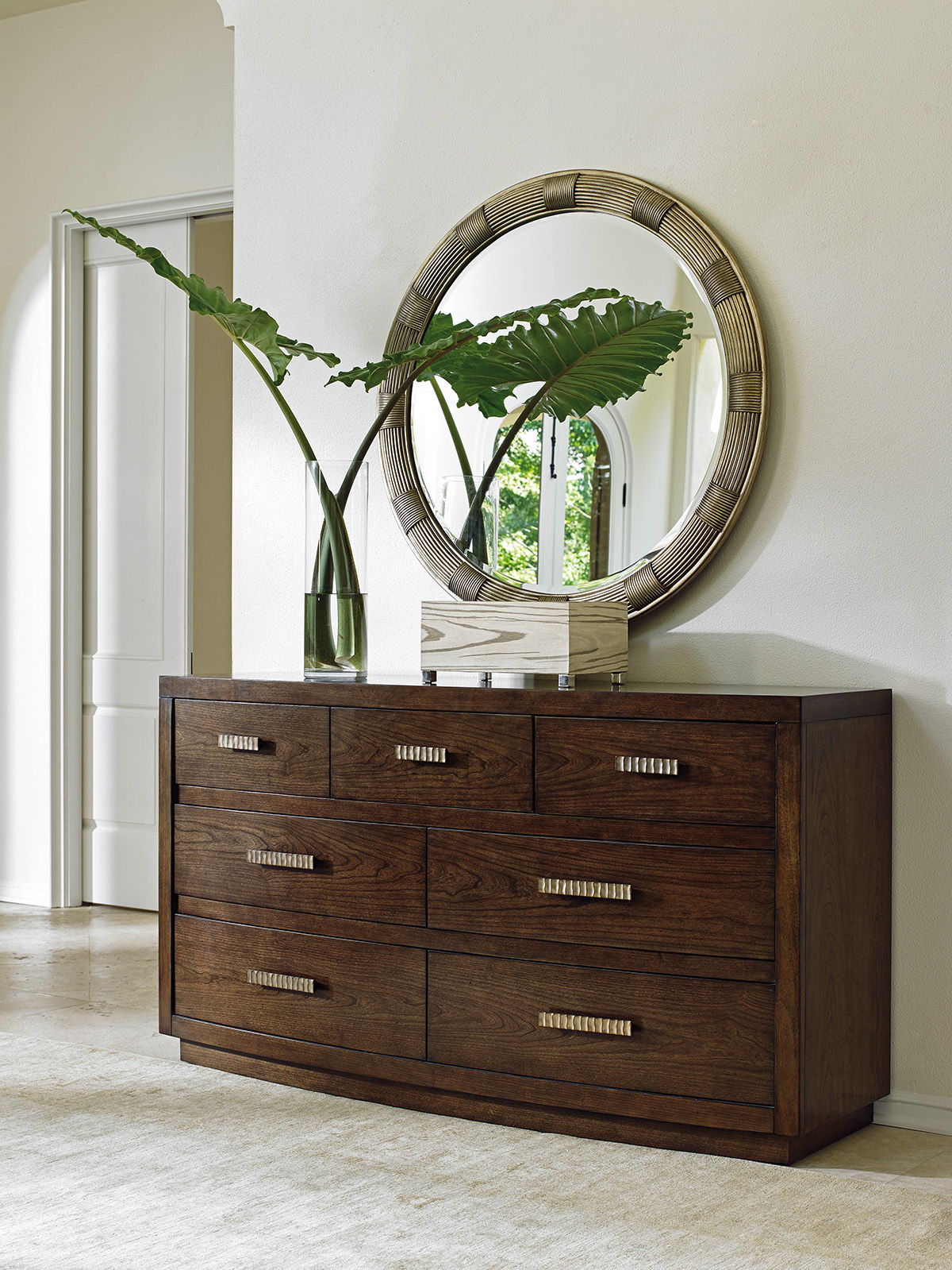 Laurel Canyon - Beverly Round Mirror - Gray
