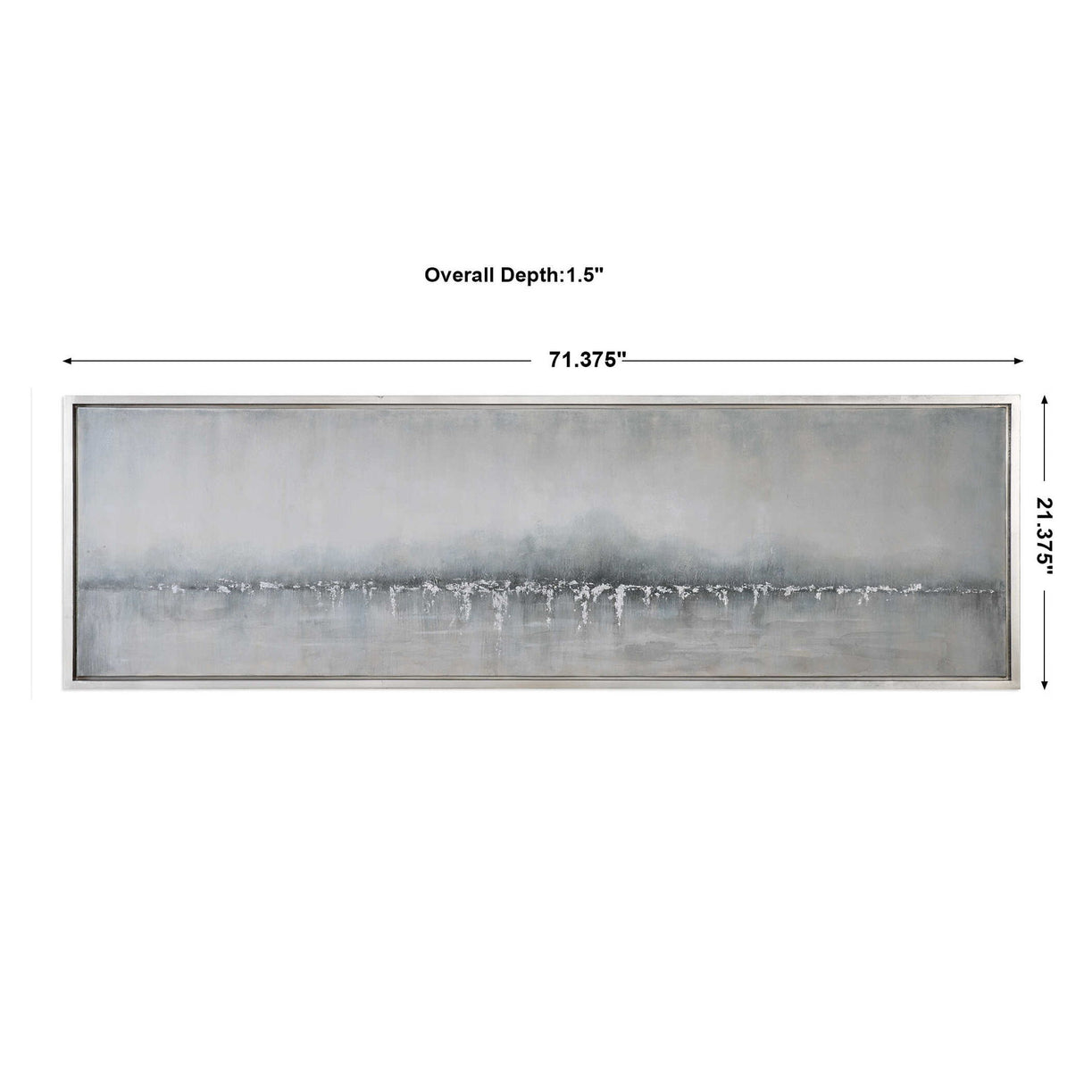 Tides Edge - Abstract Art - Gray, Dark