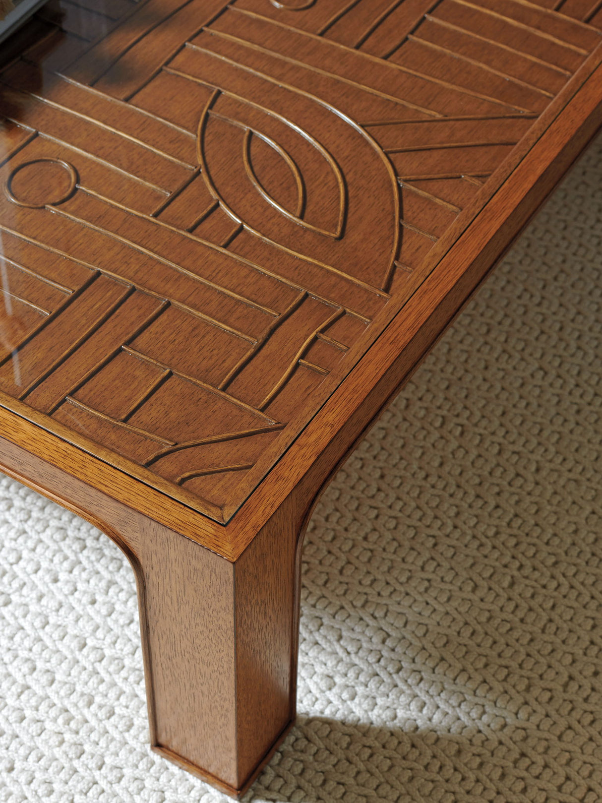 Palm Desert - Redford Square Rattan Cocktail Table - Dark Brown