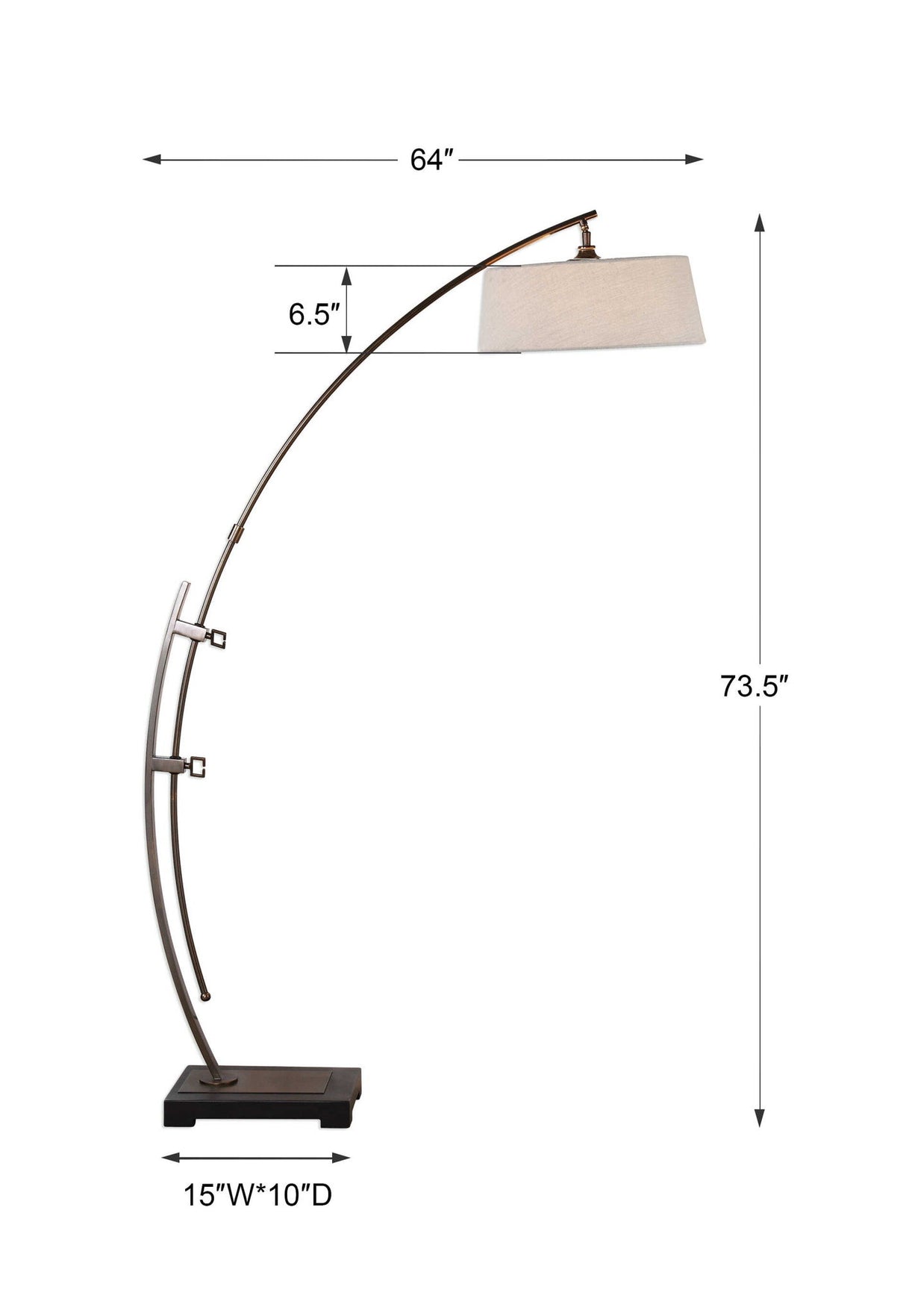 Calogero - Arc Floor Lamp - Bronze