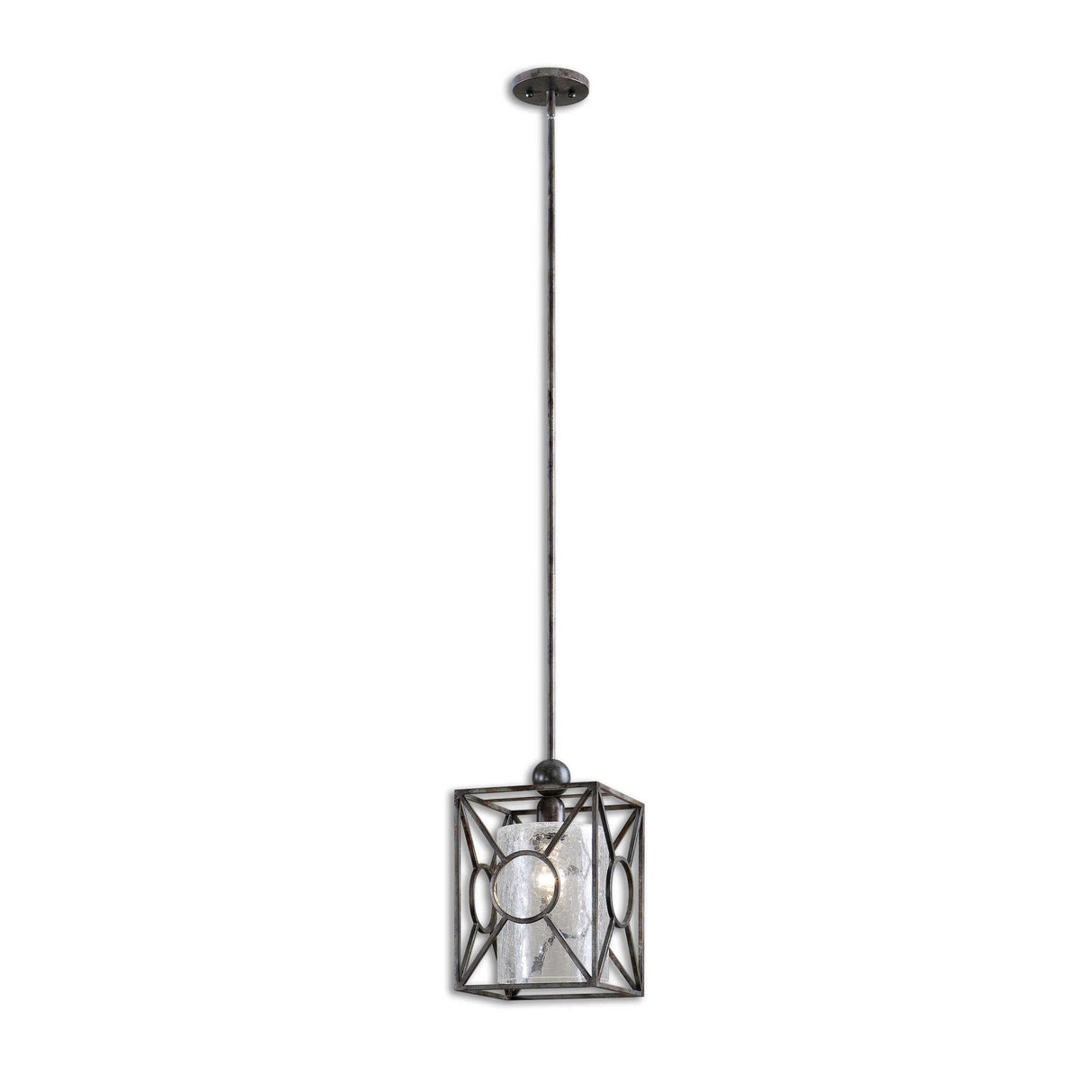 Arbela - 1 Light Mini Pendant - Gray, Dark