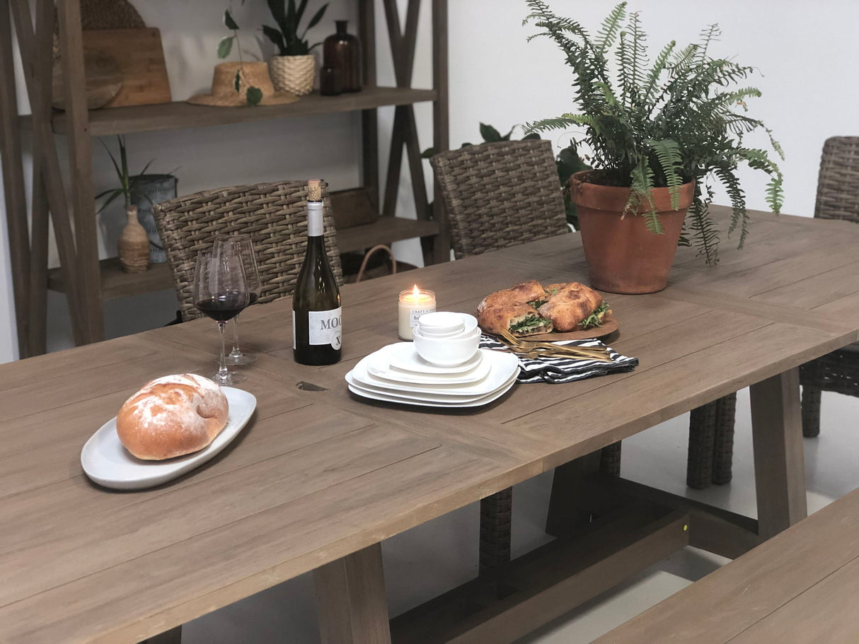 Coastal Teak - Dining Table With Leaf Extension - Teak