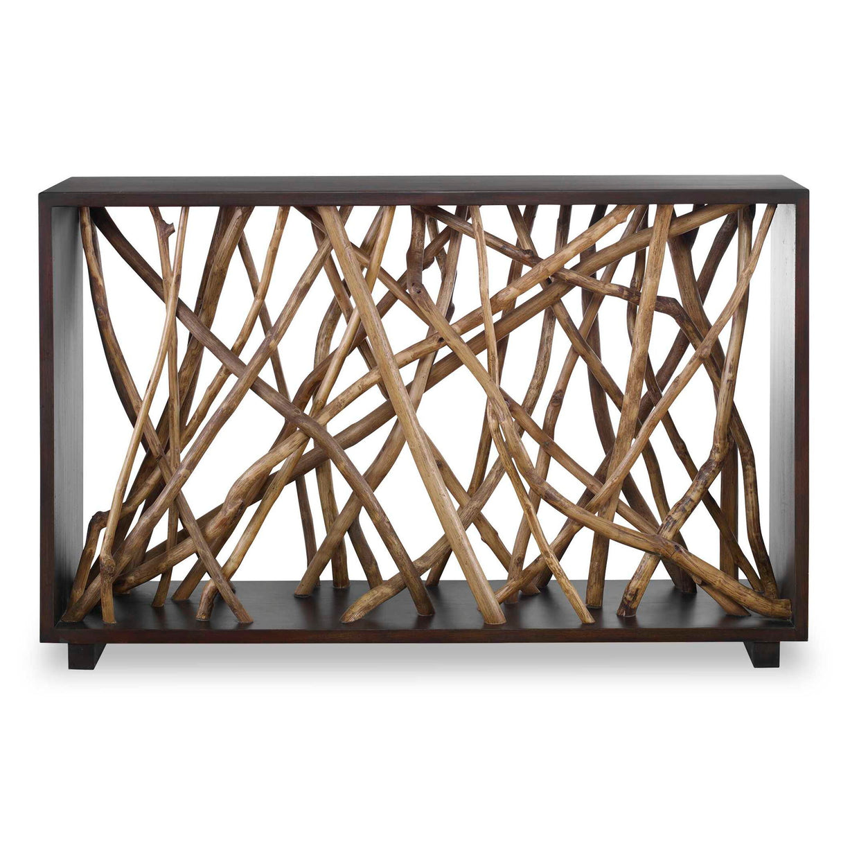Teak Maze - Console Table - Dark Brown