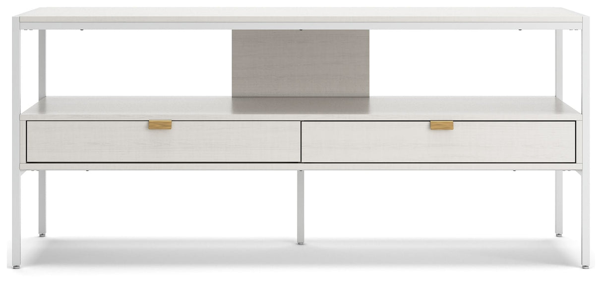 Deznee - Large TV Stand - White