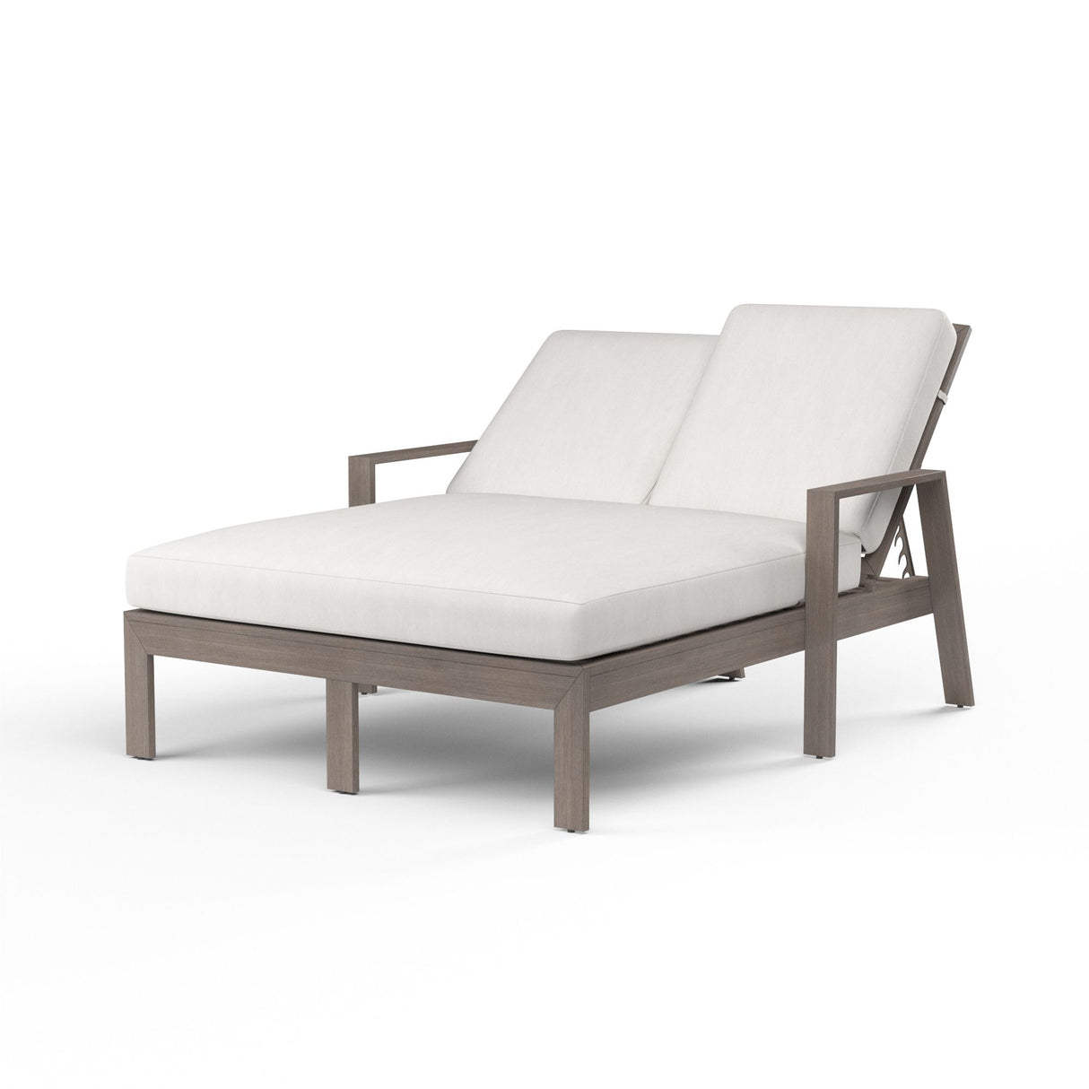 Laguna - Double Chaise Lounge, No Welt - Canvas Flax / Gray