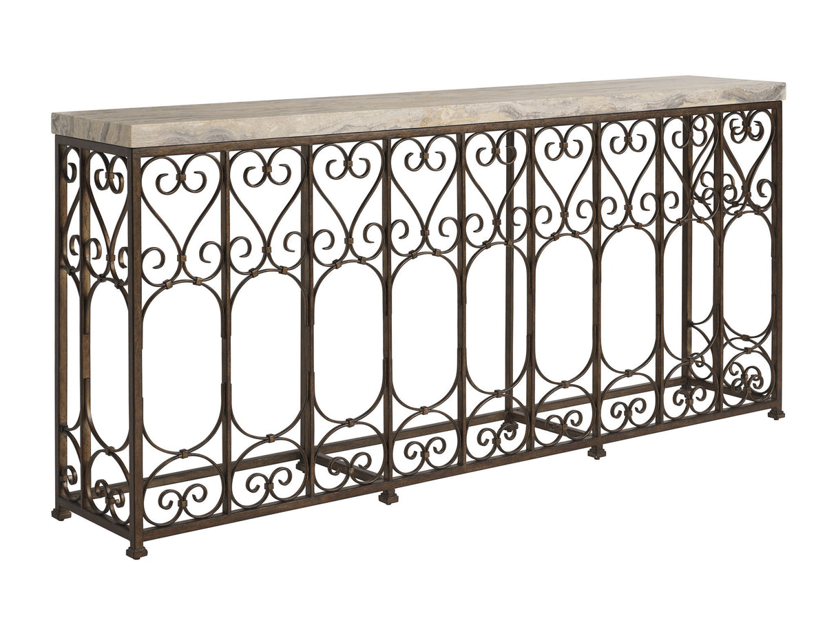 Montecito - Fletcher Metal Console Table - Beige