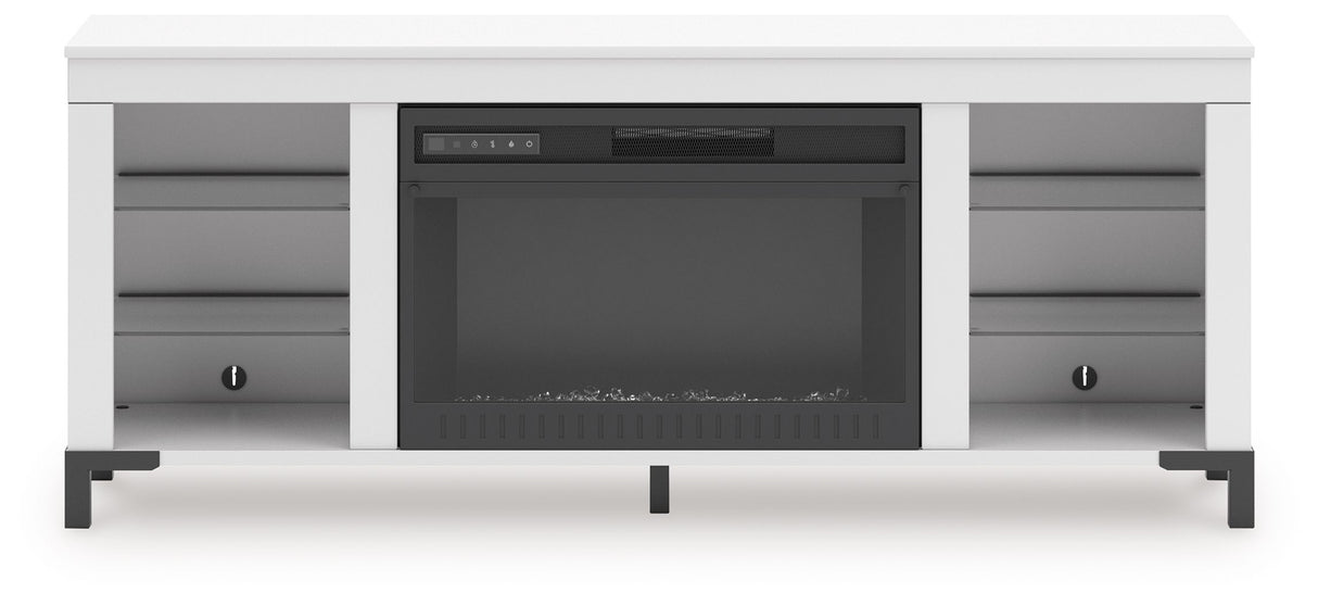 Brollevi - TV Stand With Fireplace - White