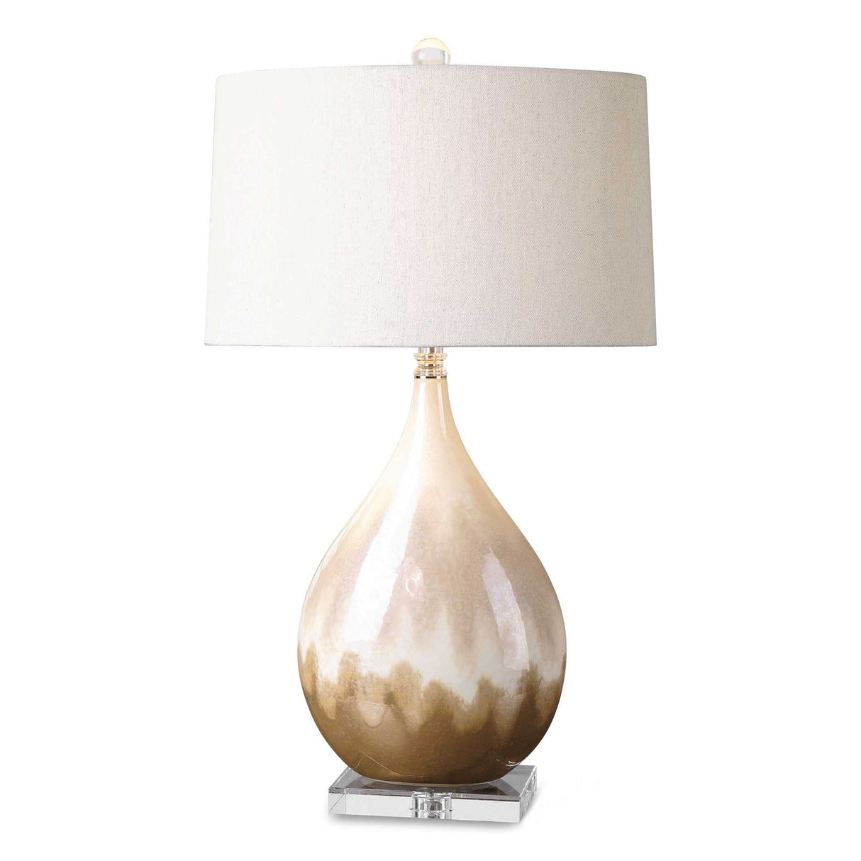 Flavian - Glazed Ceramic Lamp - Light Brown