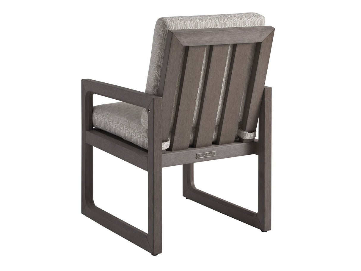 Mozambique - Arm Dining Chair - Beige / Dark Brown