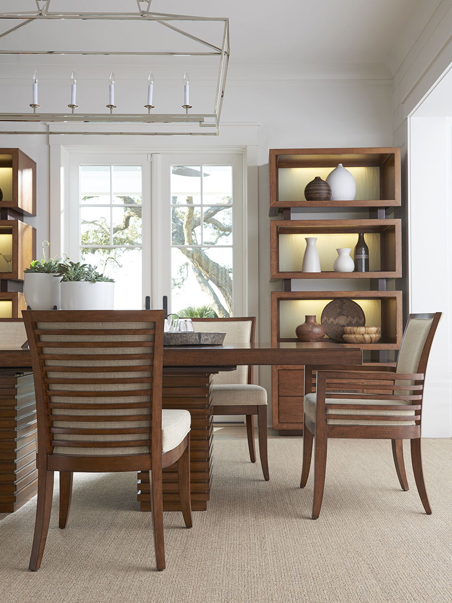 Ocean Club - Peninsula Dining Table - Dark Brown