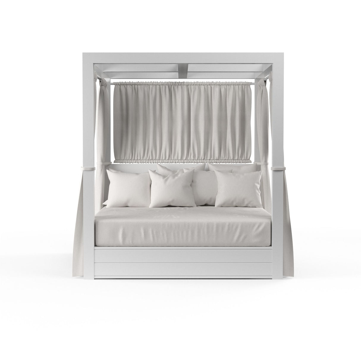 Newport - Resort King Daybed, No Welt - Cast Silver / White