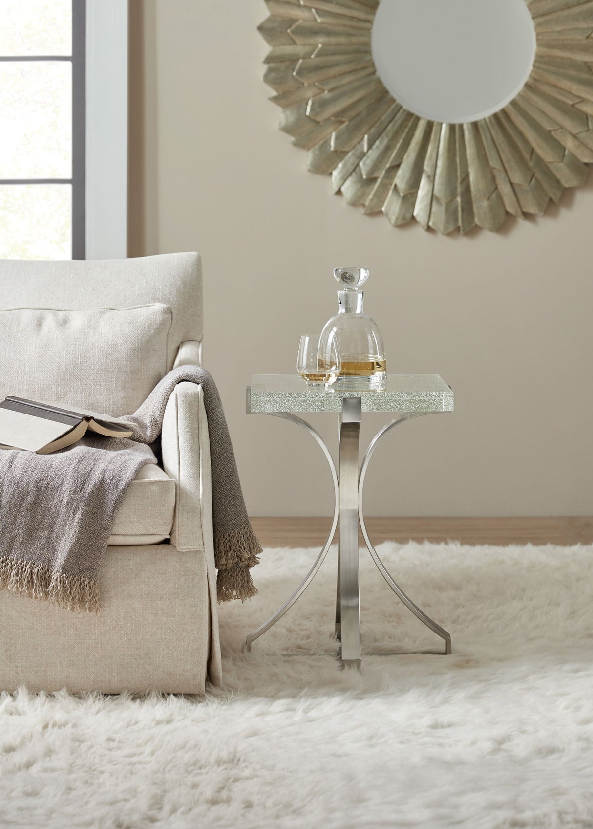 Melange - Bubble Glass Accent Table