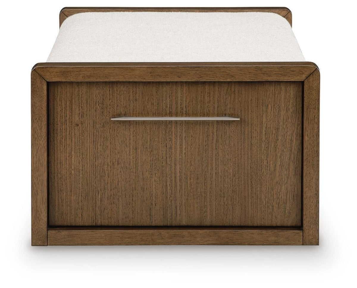 Marxmore - Upholstered Ottoman With Storage - Brown