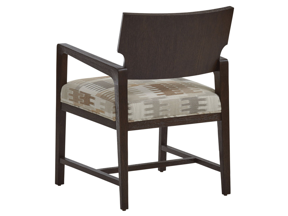 Park City - Highland Arm Chair - Dark Brown / Beige
