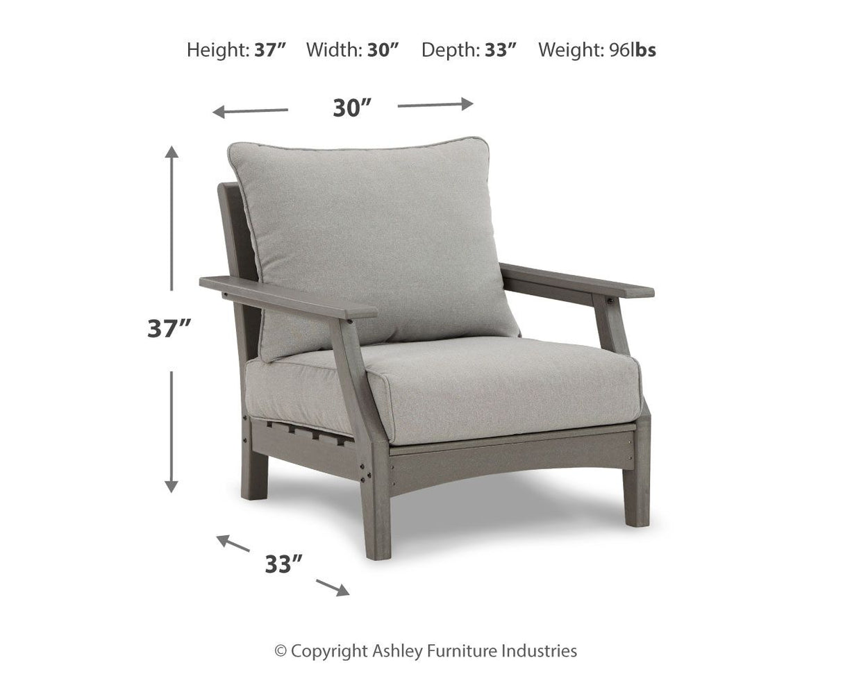 Visola - Lounge Chair w/Cushion (Set of 2) - Gray