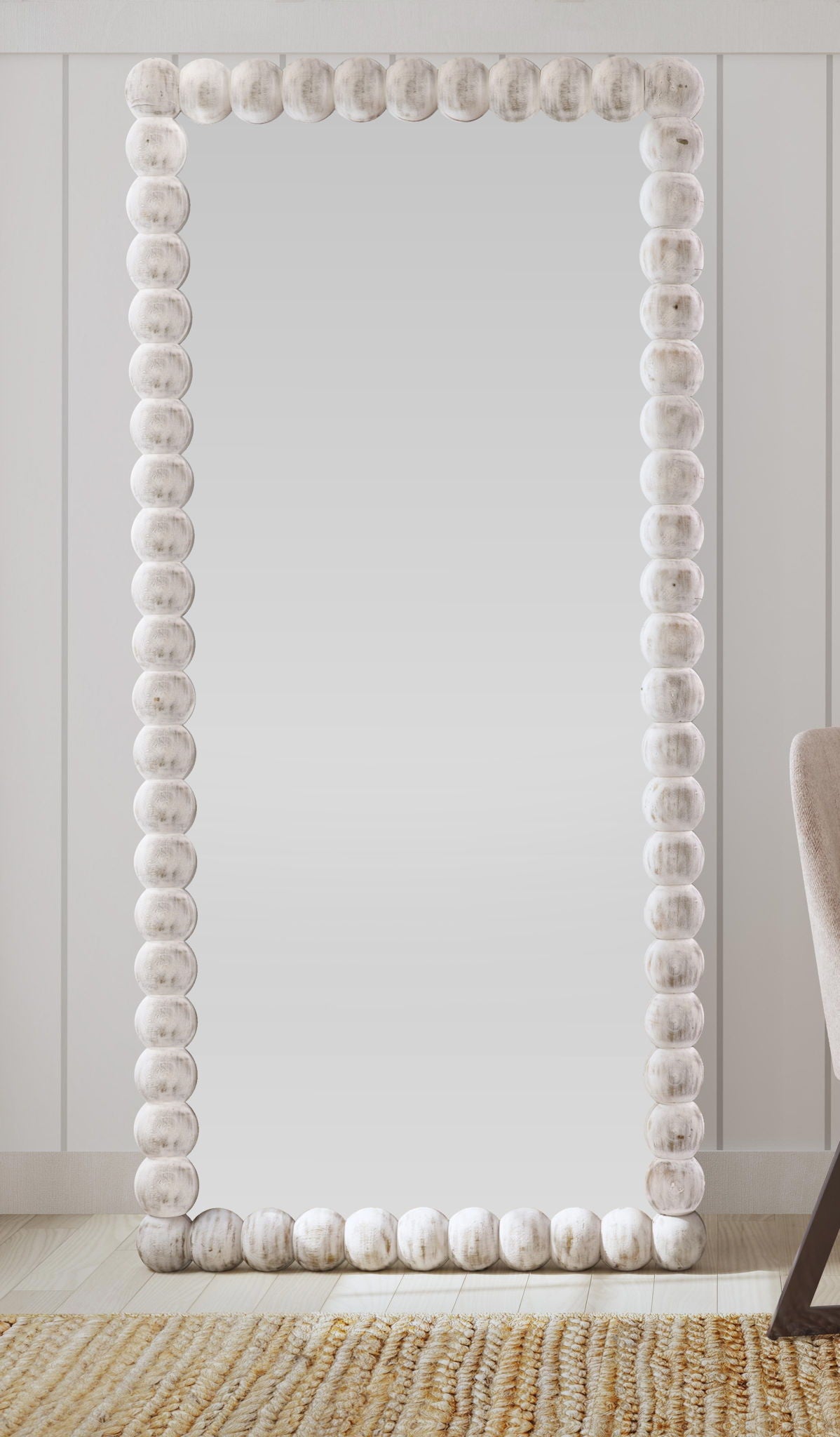 Mandith - Floor Mirror - White