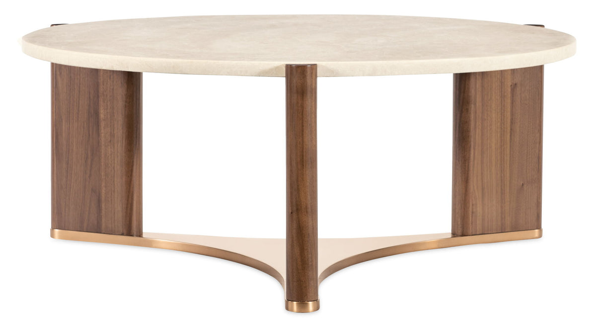 Eleana - Round Cocktail Table - Medium Wood