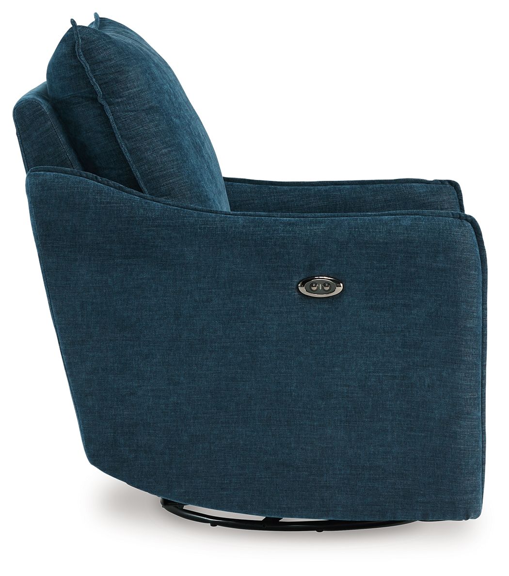 Mcburg - Swivel Power Recliner - Navy