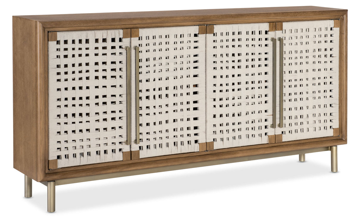 Commerce And Market - Savana Woven Front Credenza - Medium Wood