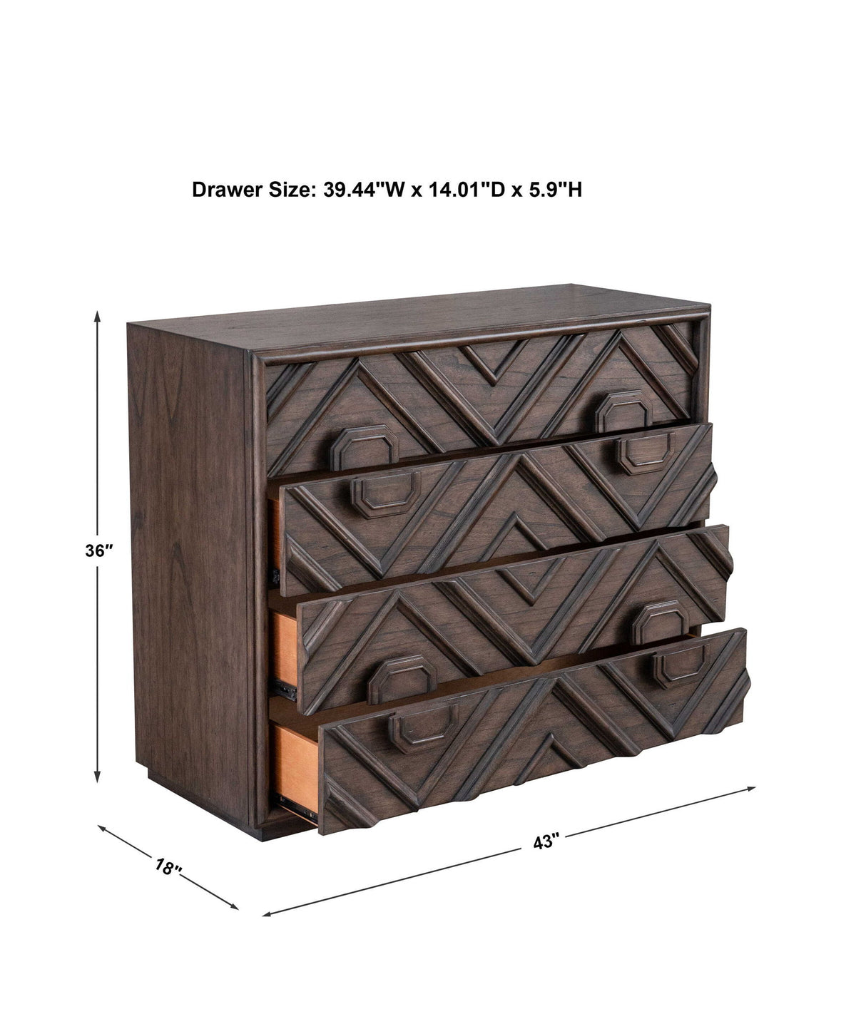 Mindra - Drawer Chest - Brown, Dark