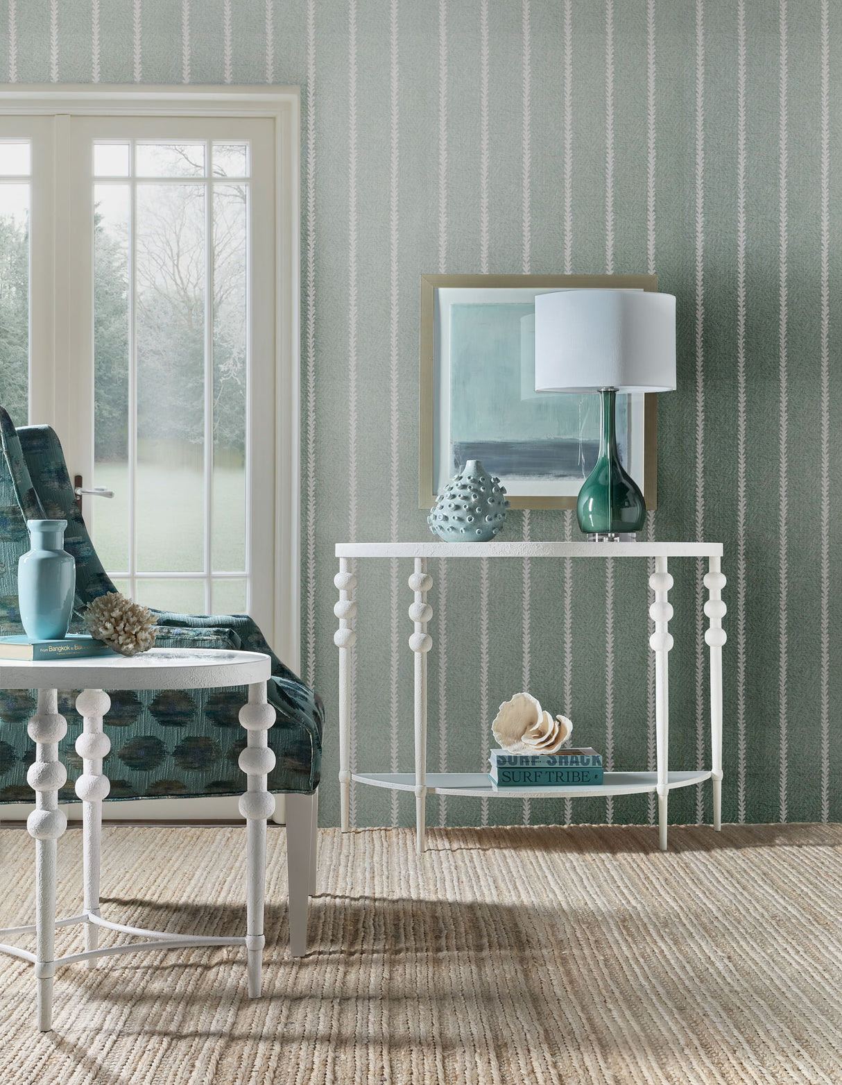 Melange - On The Bright Side Oval End Table - White