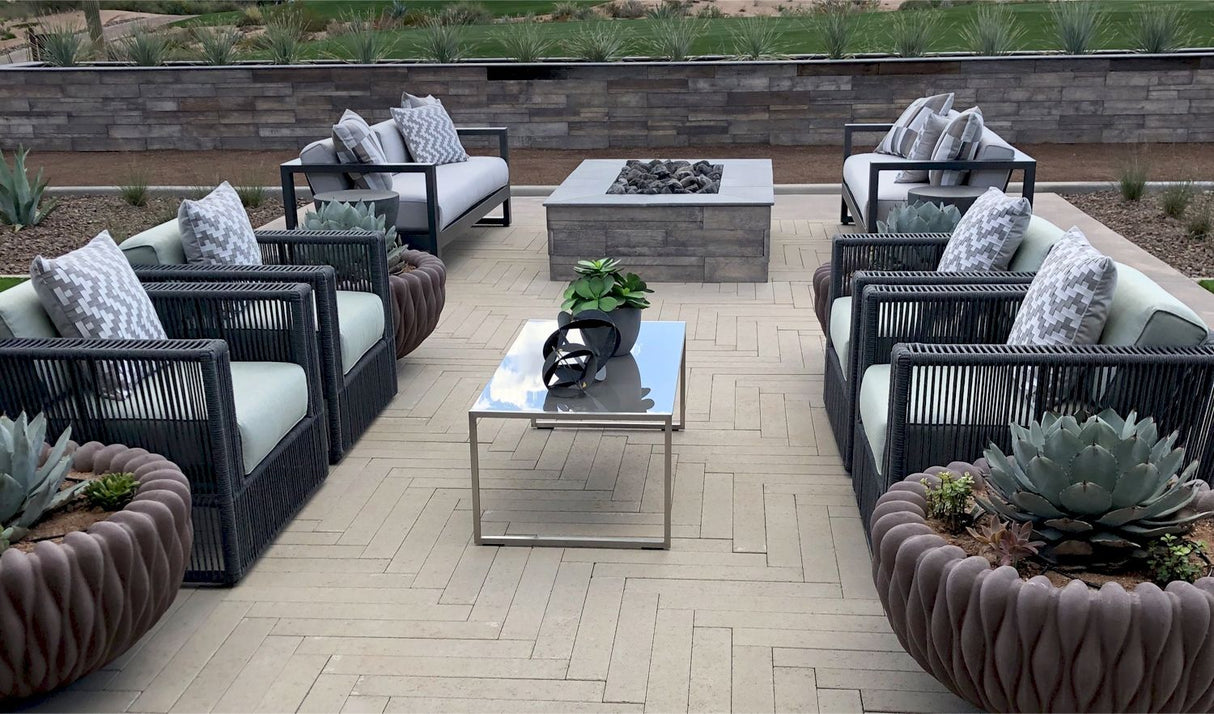 Milano - Club Chair, With Self Welt - Echo Ash / Dark Gray