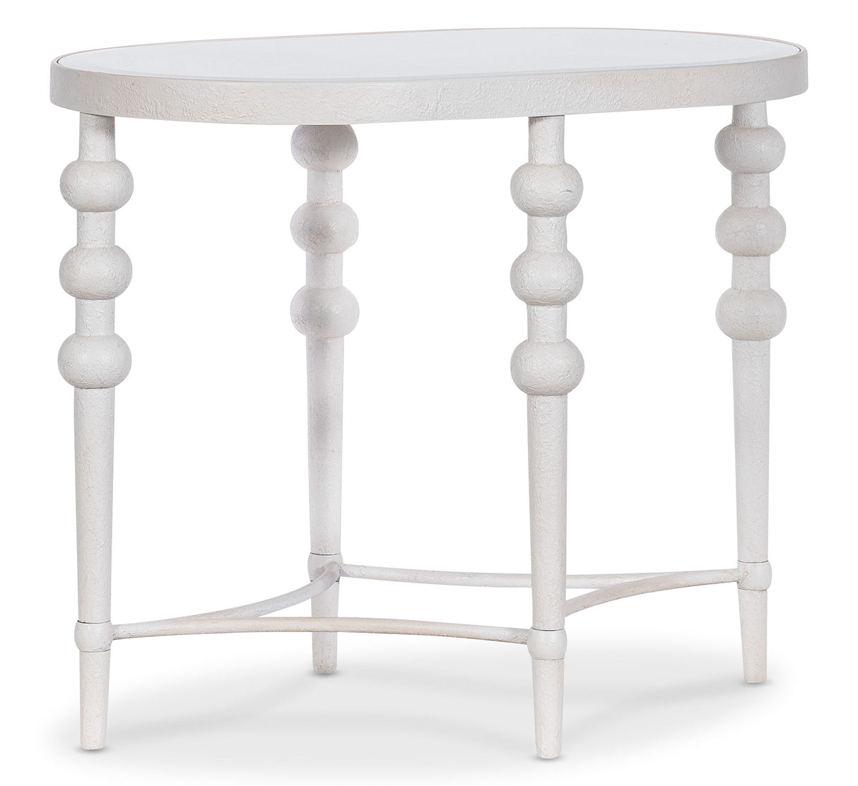Melange - On The Bright Side Oval End Table - White