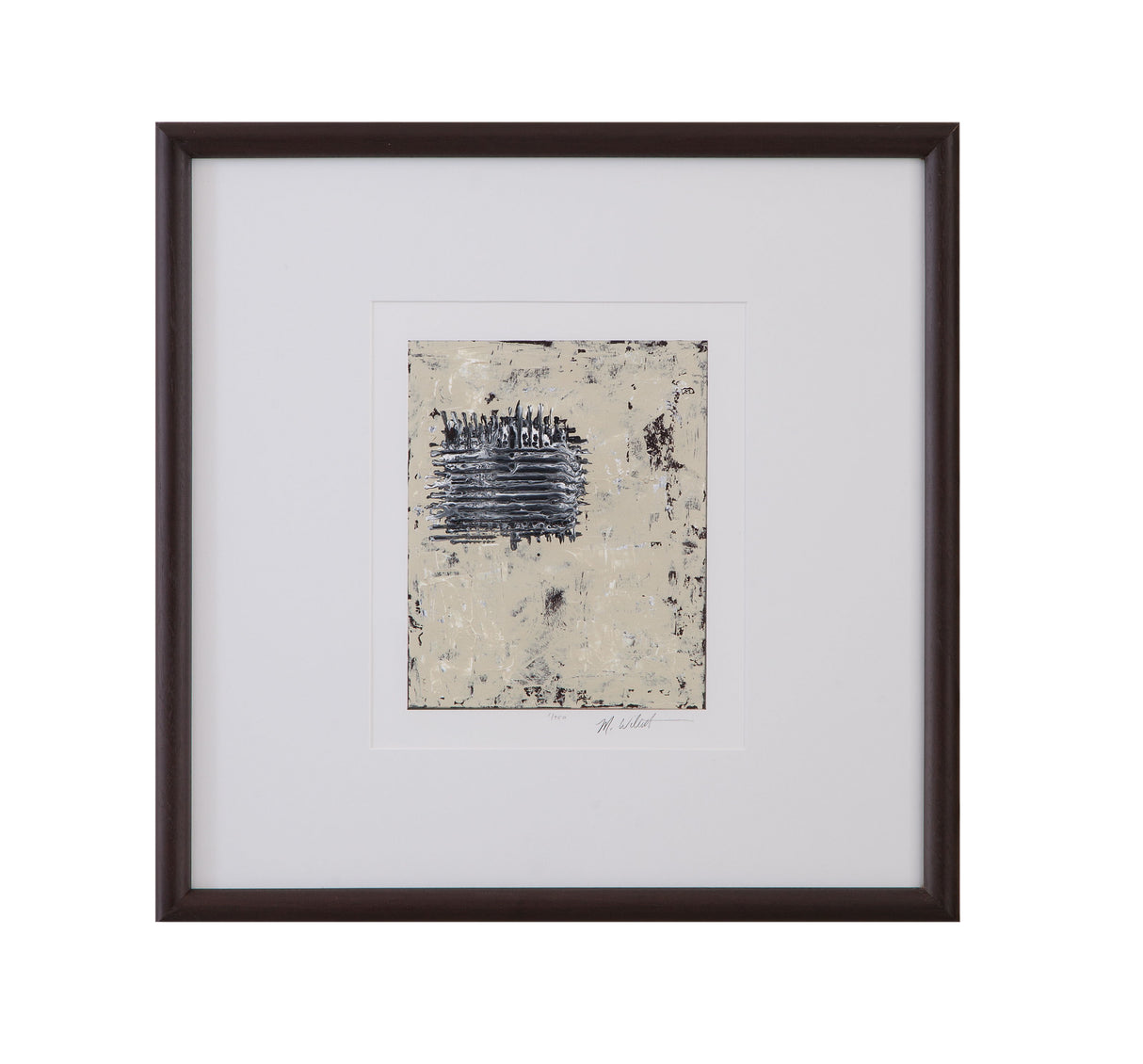 Dual Dichotomy IV Framed Print - Beige / White