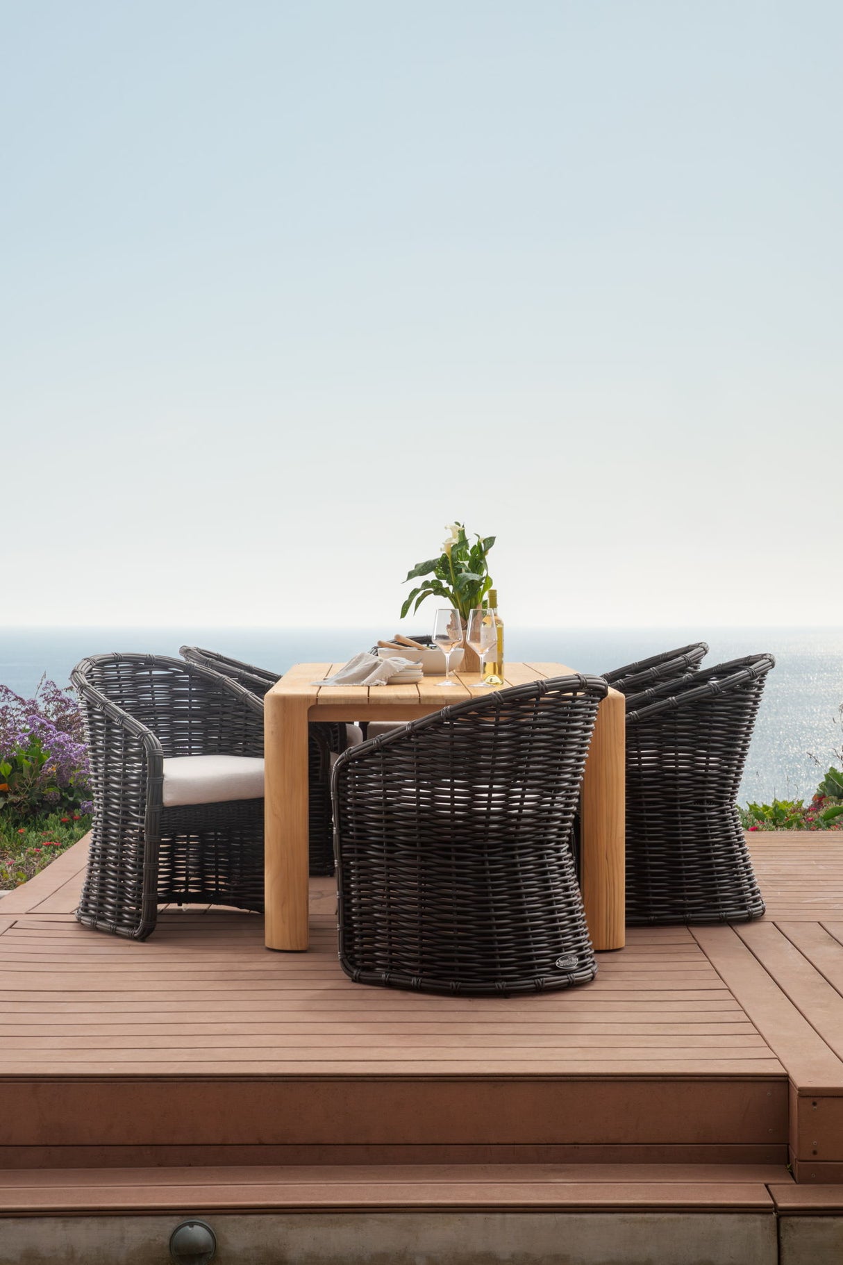 Cabo - Dining Chair - Dark Gray / White