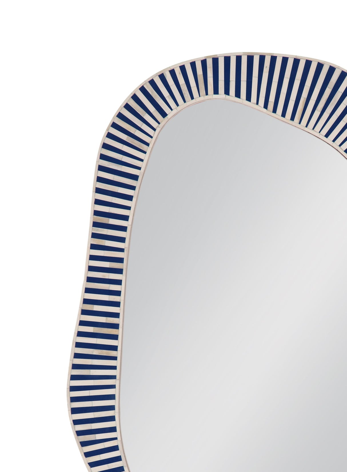 Rhodes - Wall Mirror - Blue / White