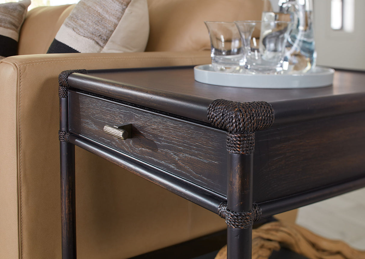Retreat - Pole Rattan End Table