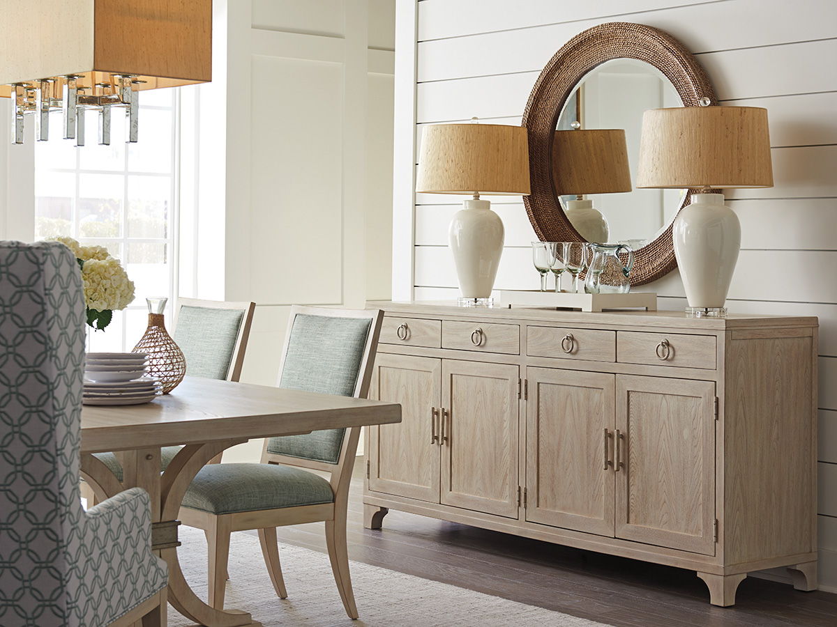 Newport - La Jolla Woven Round Mirror - Light Brown