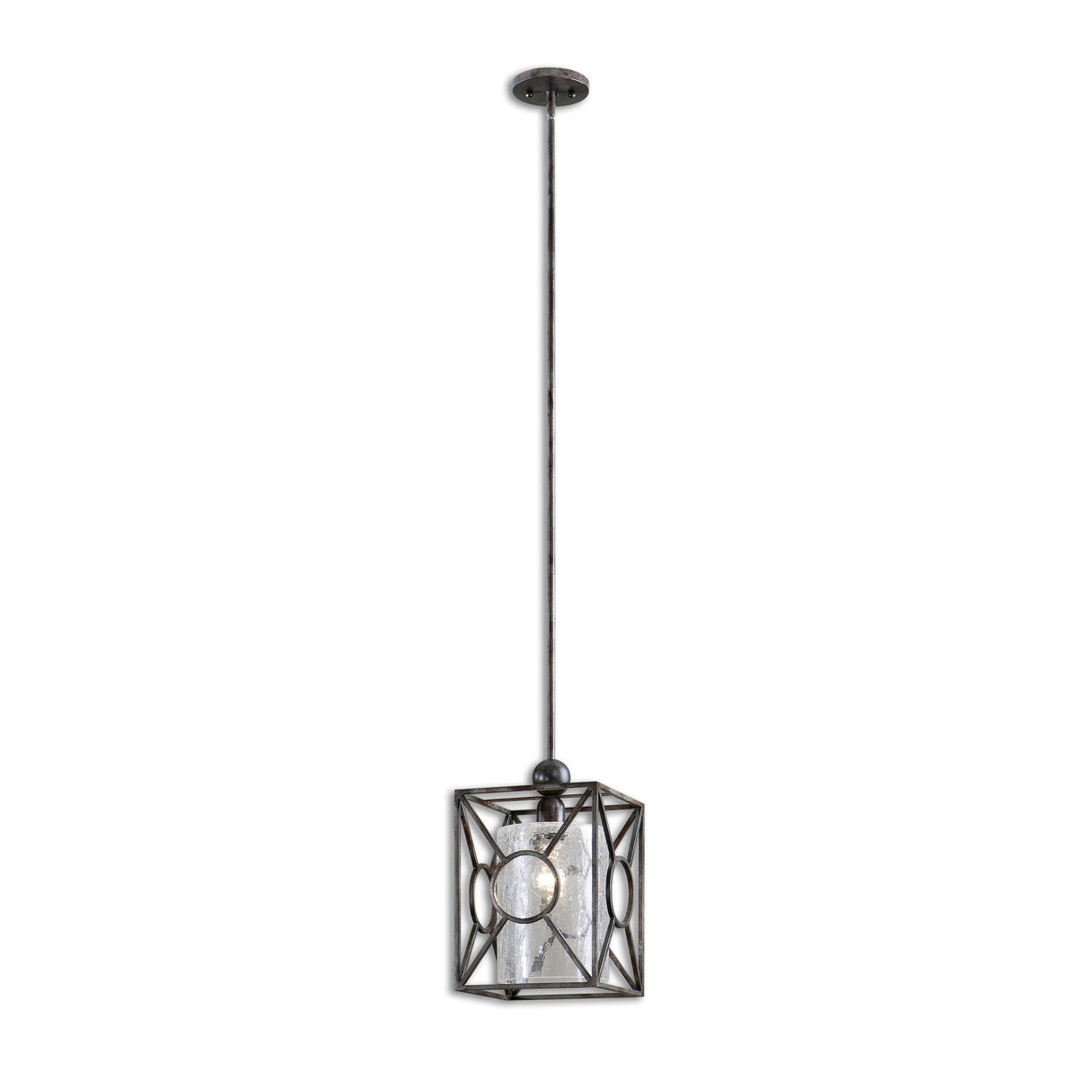 Arbela - 1 Light Mini Pendant - Gray, Dark
