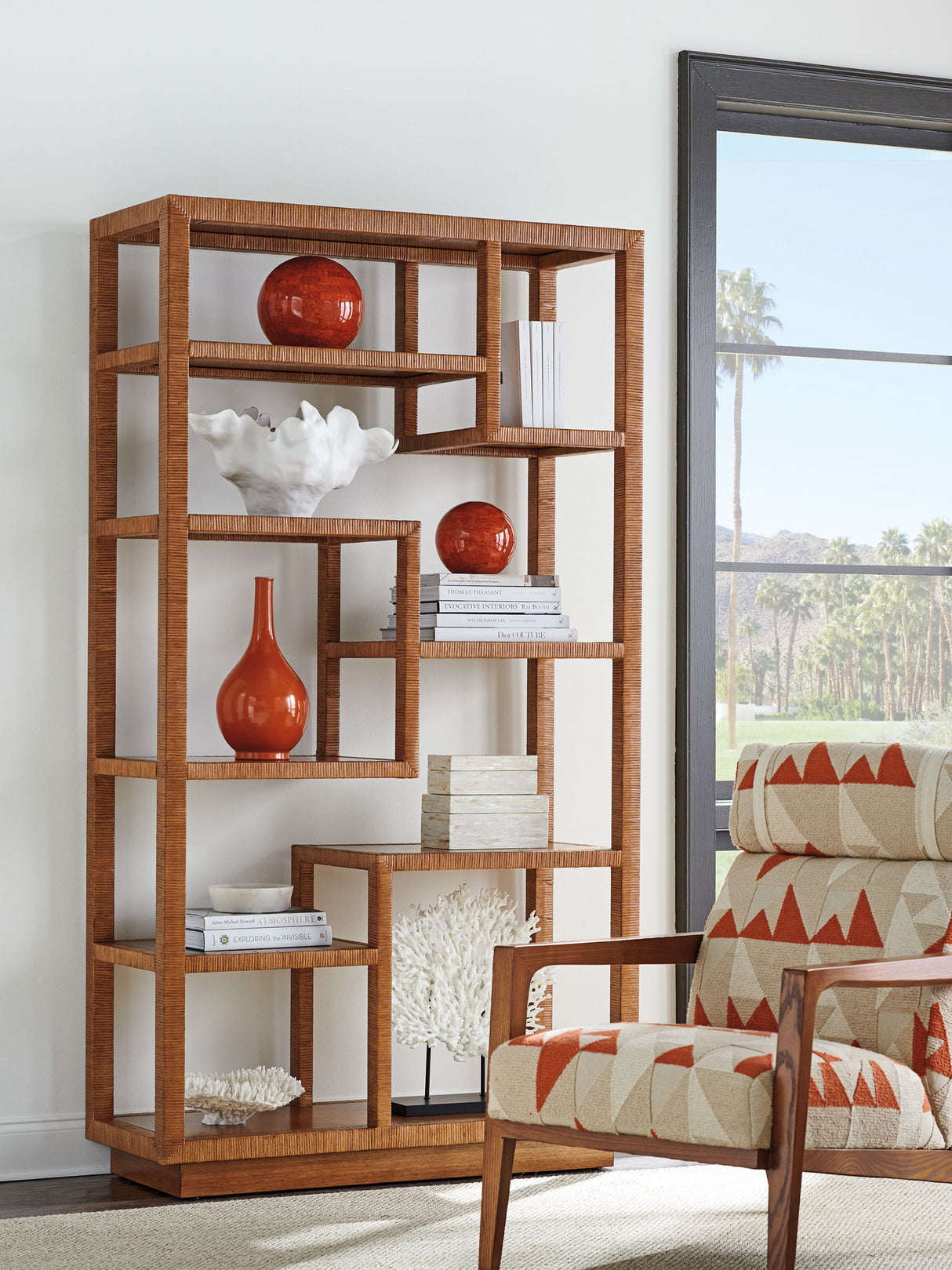 Palm Desert - Bryce Raffia Etagere - Dark Brown