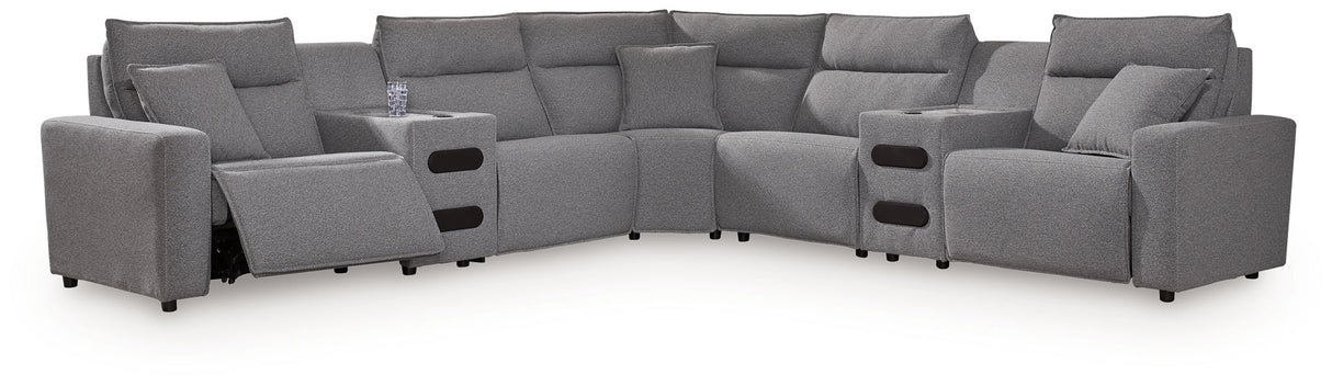 ModMax II - Salt And Pepper - Reclining Sectional