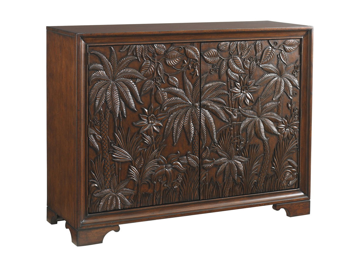 Royal Kahala - Balboa Carved Door Chest - Dark Brown