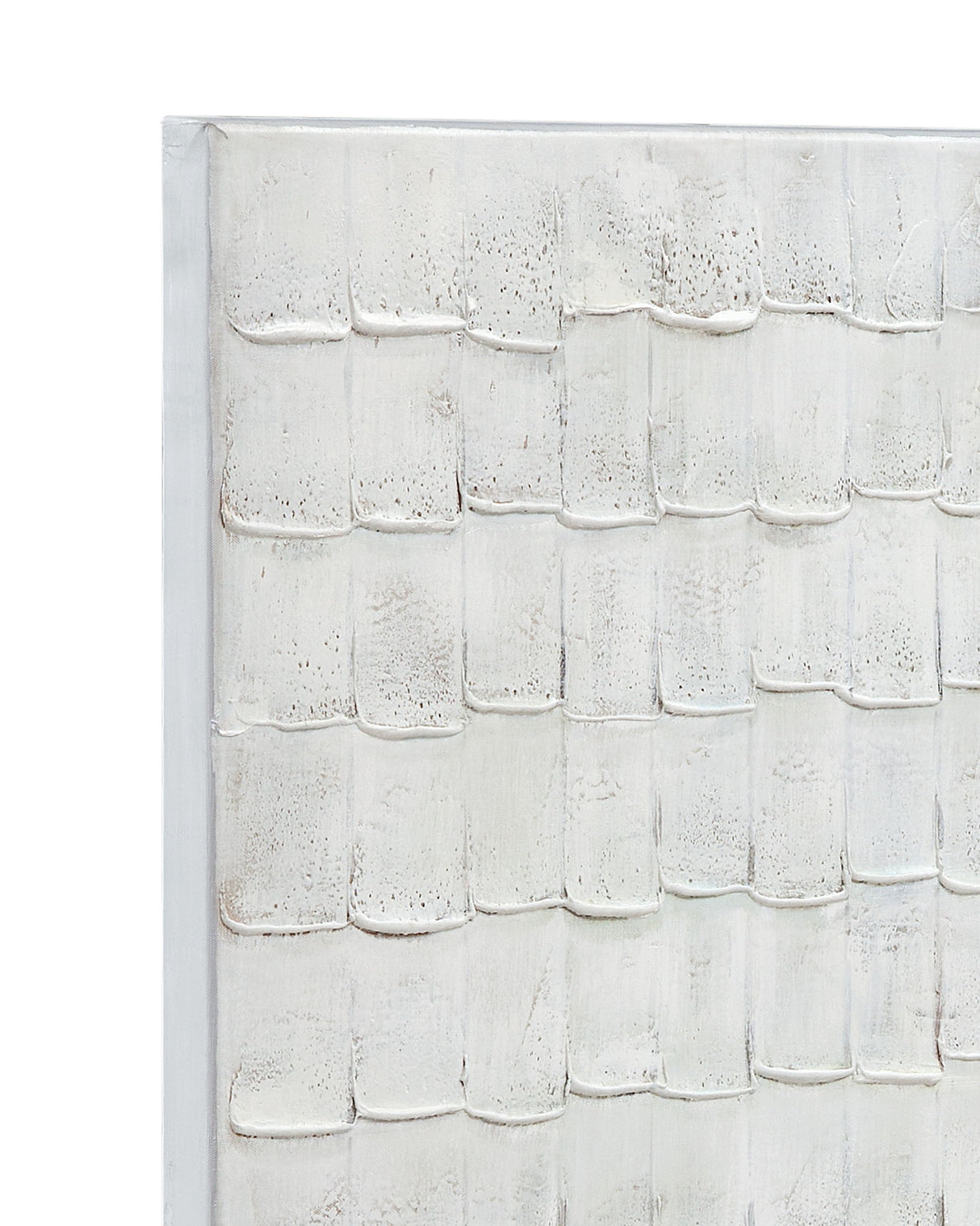 Linear Marks Canvas Art - White