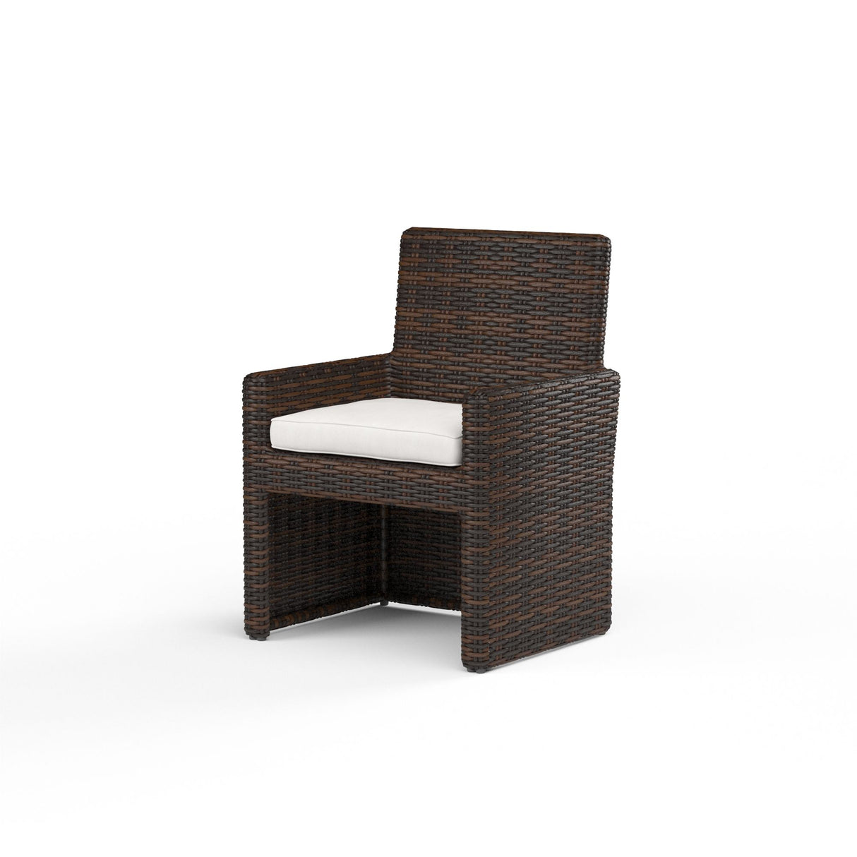 Montecito - Dining Chair, With Self Welt - Canvas Flax / Dark Brown