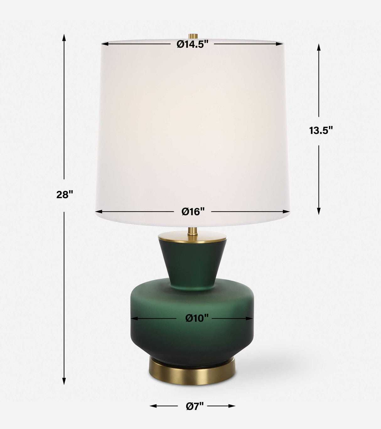 Trentino - Table Lamp - Dark Emerald Green