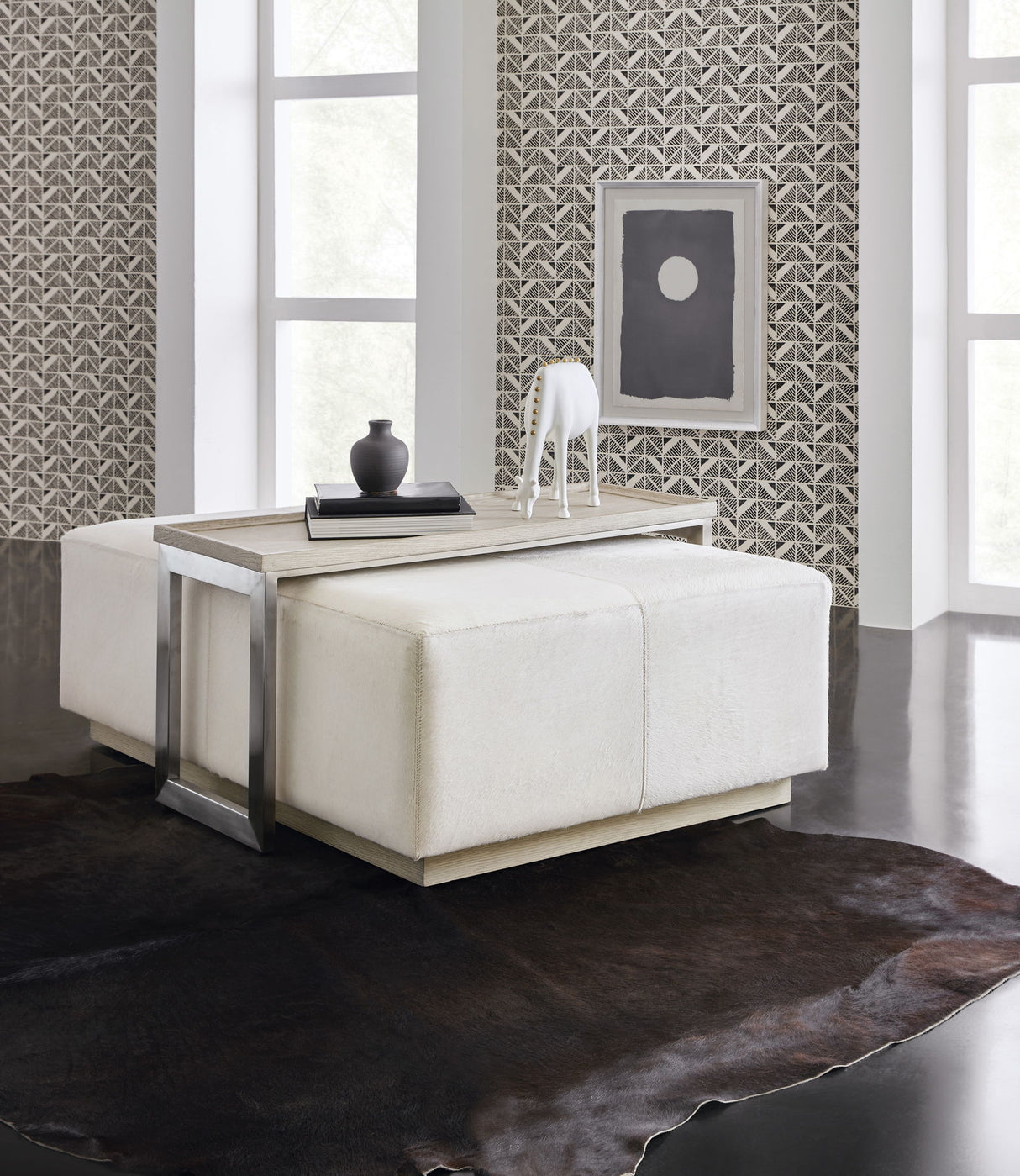 Melange - Bridged Cocktail Table - Beige