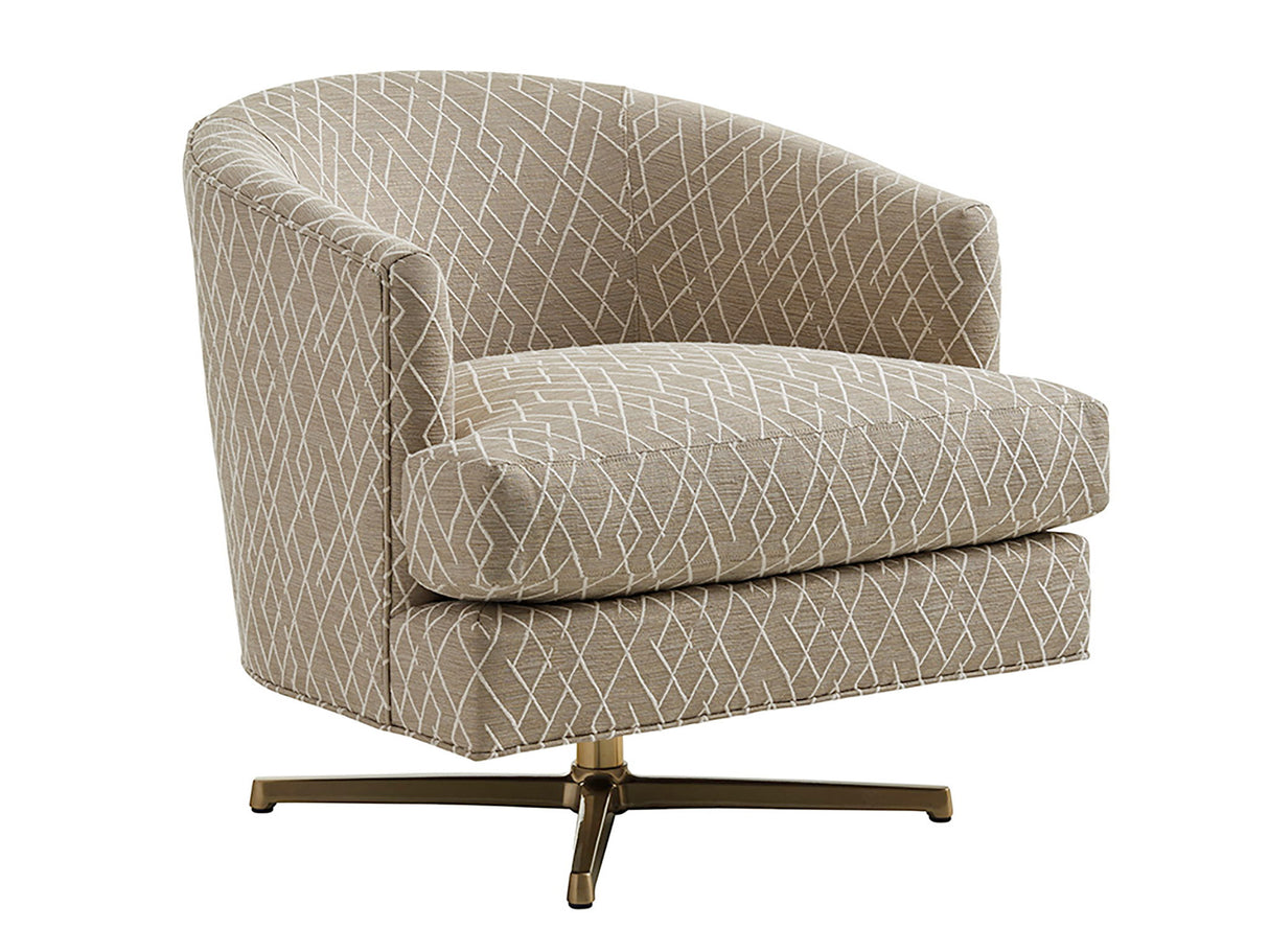 Lexington Upholstery - Graves Fabric Swivel Chair - Beige