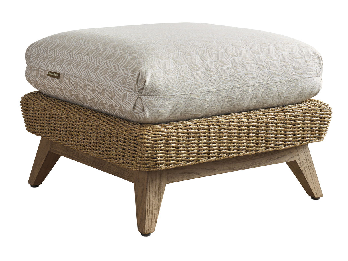 Isle Of Palms - Ottoman - Dark Brown / White