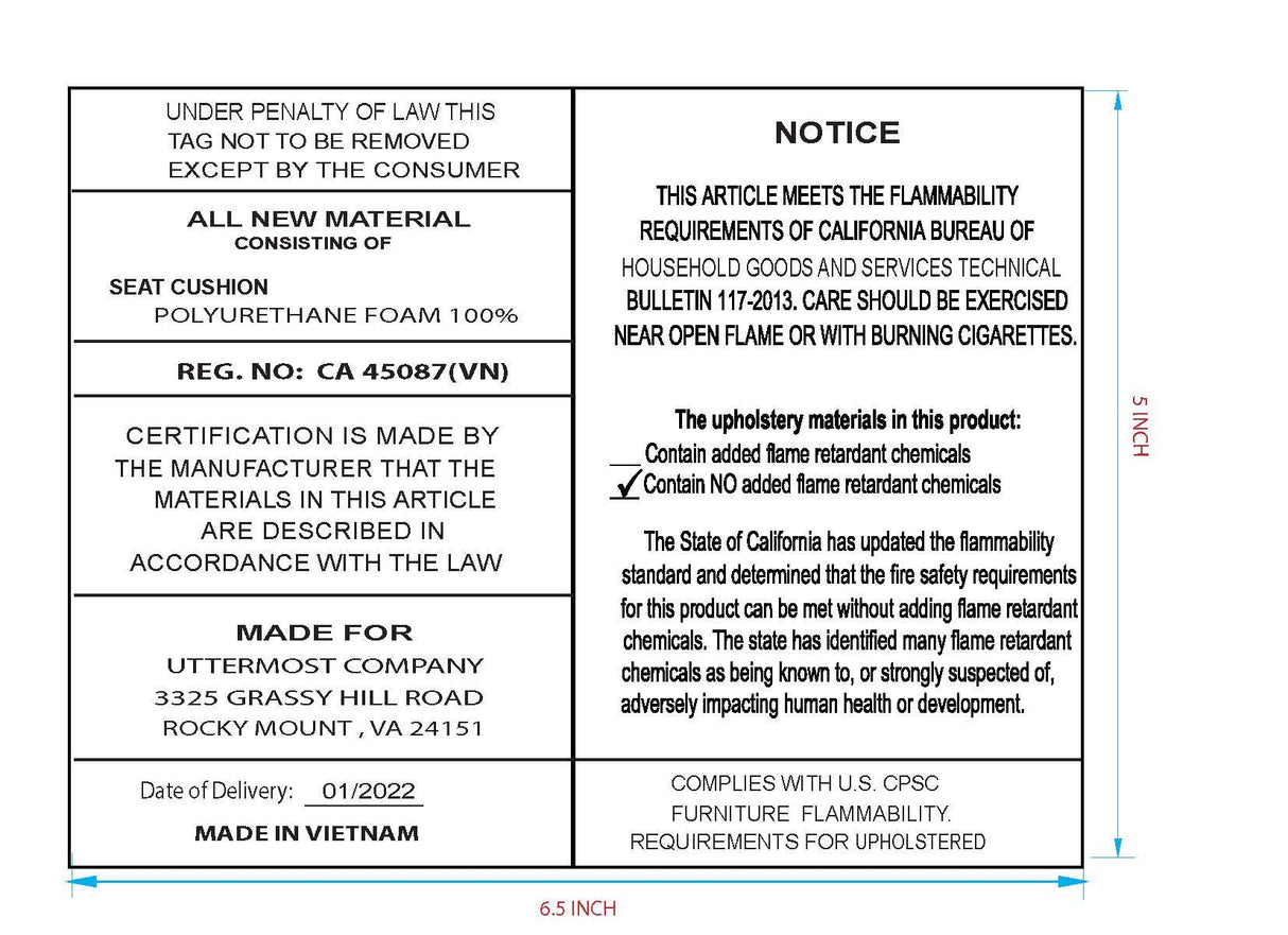 Imperial - Upholstered Gray Bench