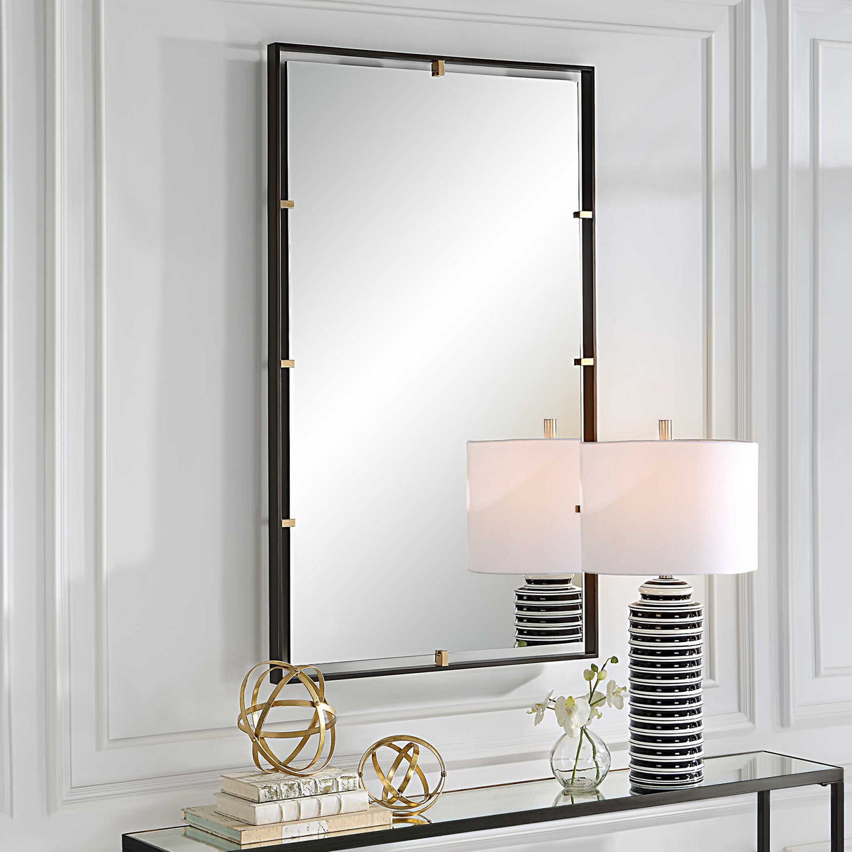Egon - Rectangular Mirror - Black