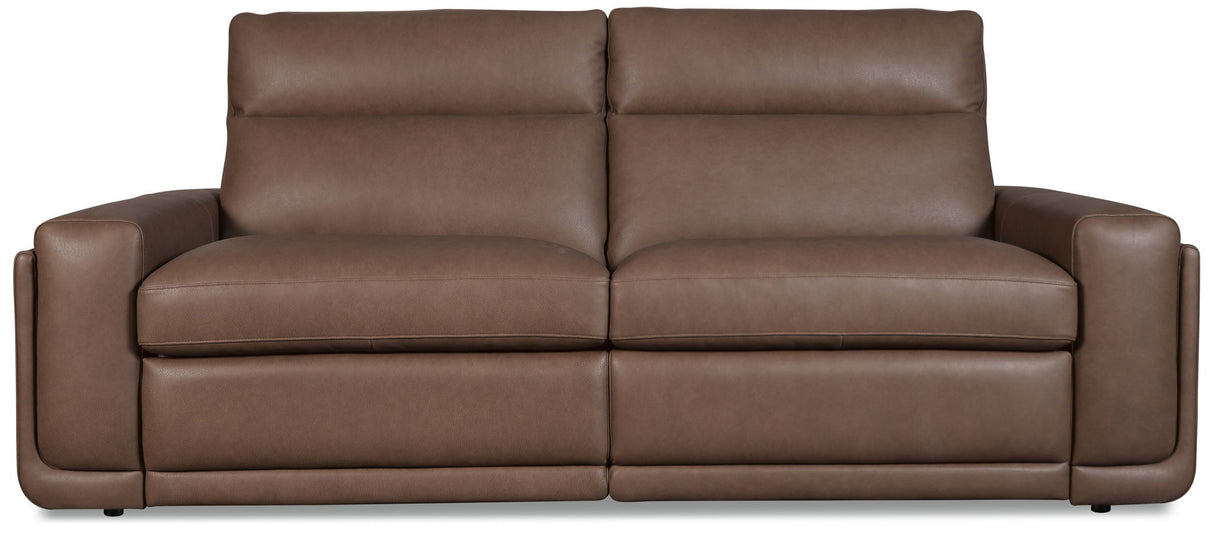 MS - Simone ZG 2 over 2 Power Sofa With Power Headrest and BT speaker - Brown