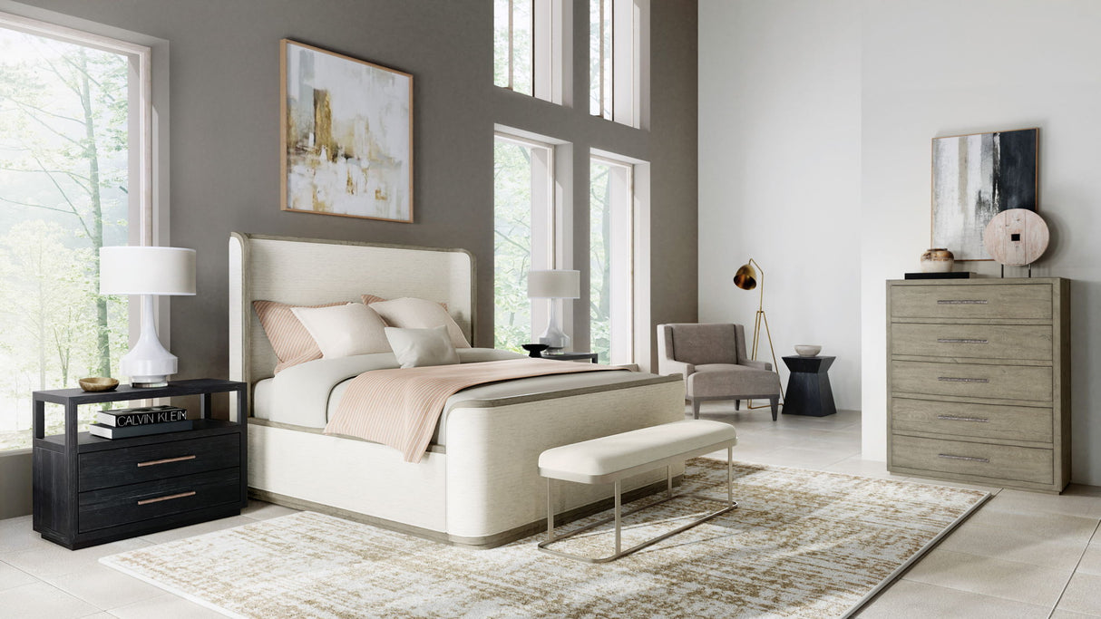 Linville Falls - River Branch Upholstered Bench - White