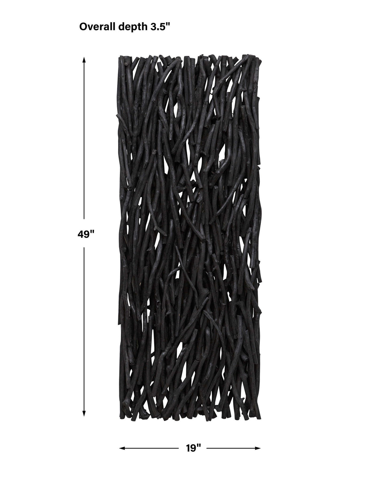 Gathered Teak - Wood Wall Decor - Black