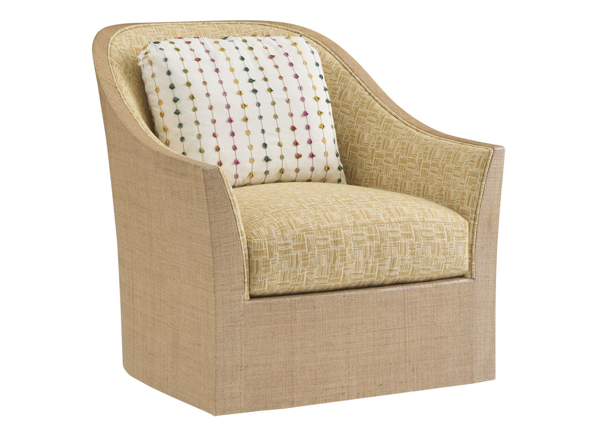 Key Biscayne - South Pointe Swivel Chair - Light Brown / Beige