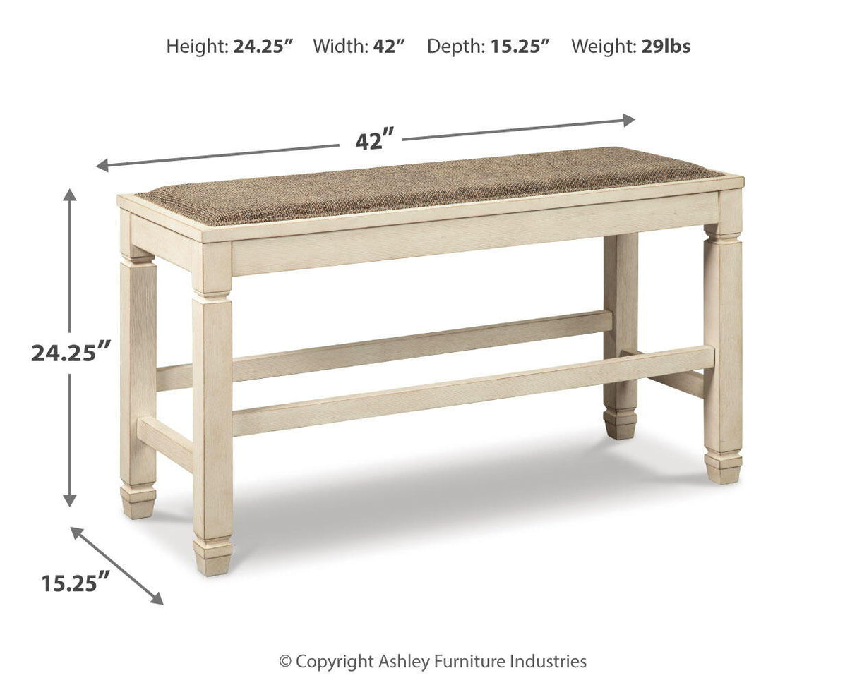 Bolanburg - DBL Counter UPH Bench - Beige
